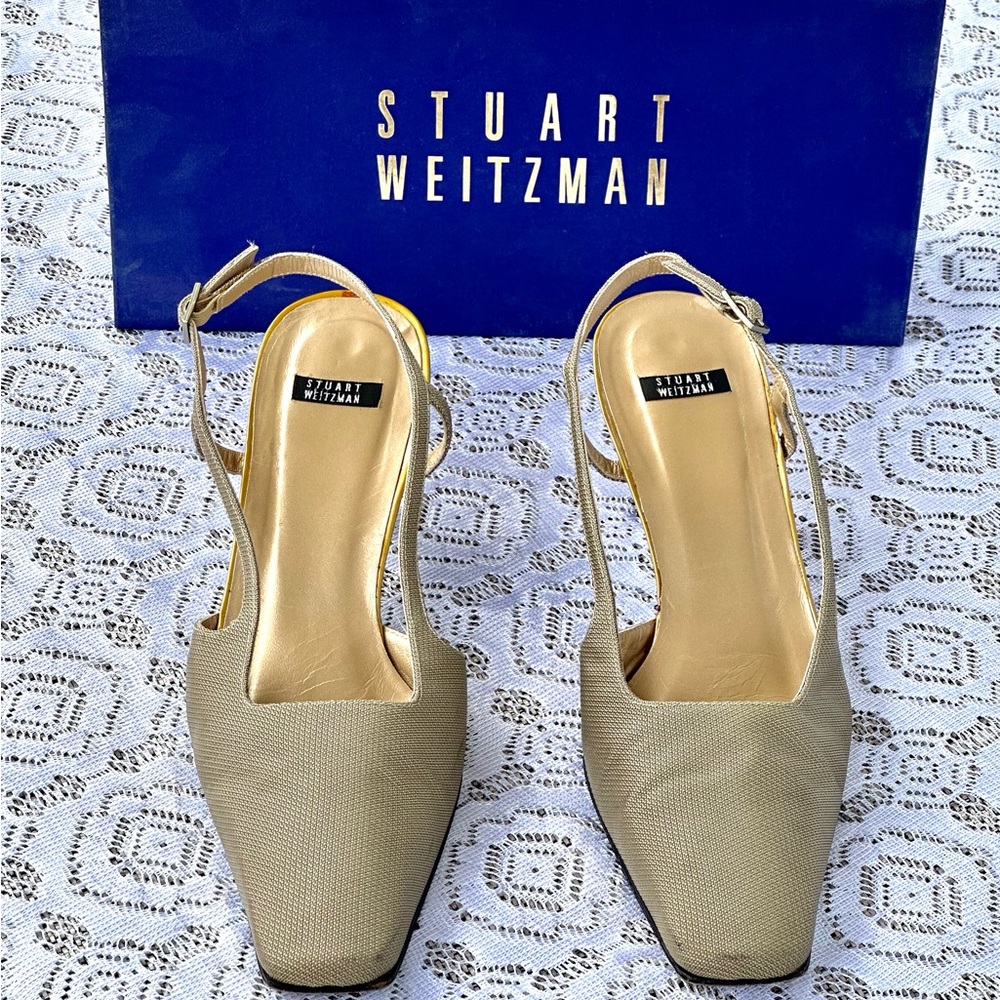 Stuart Weitzman Topo Cordine slingback heels